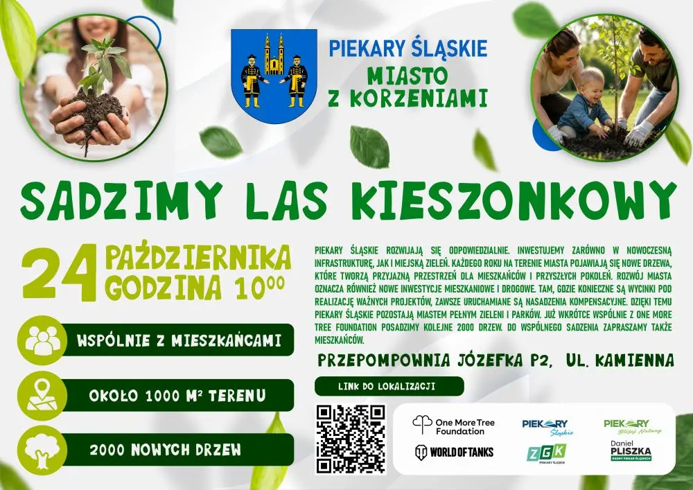 Wspólne sadzenie lasu kieszonkowego w Piekarach Śląskich