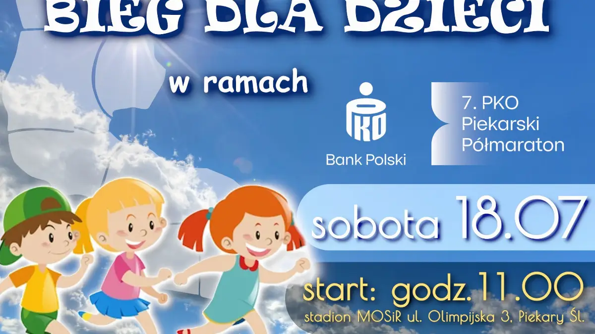 Bieg dla dzieci w ramach 7. PKO Piekarskiego Półmaratonu