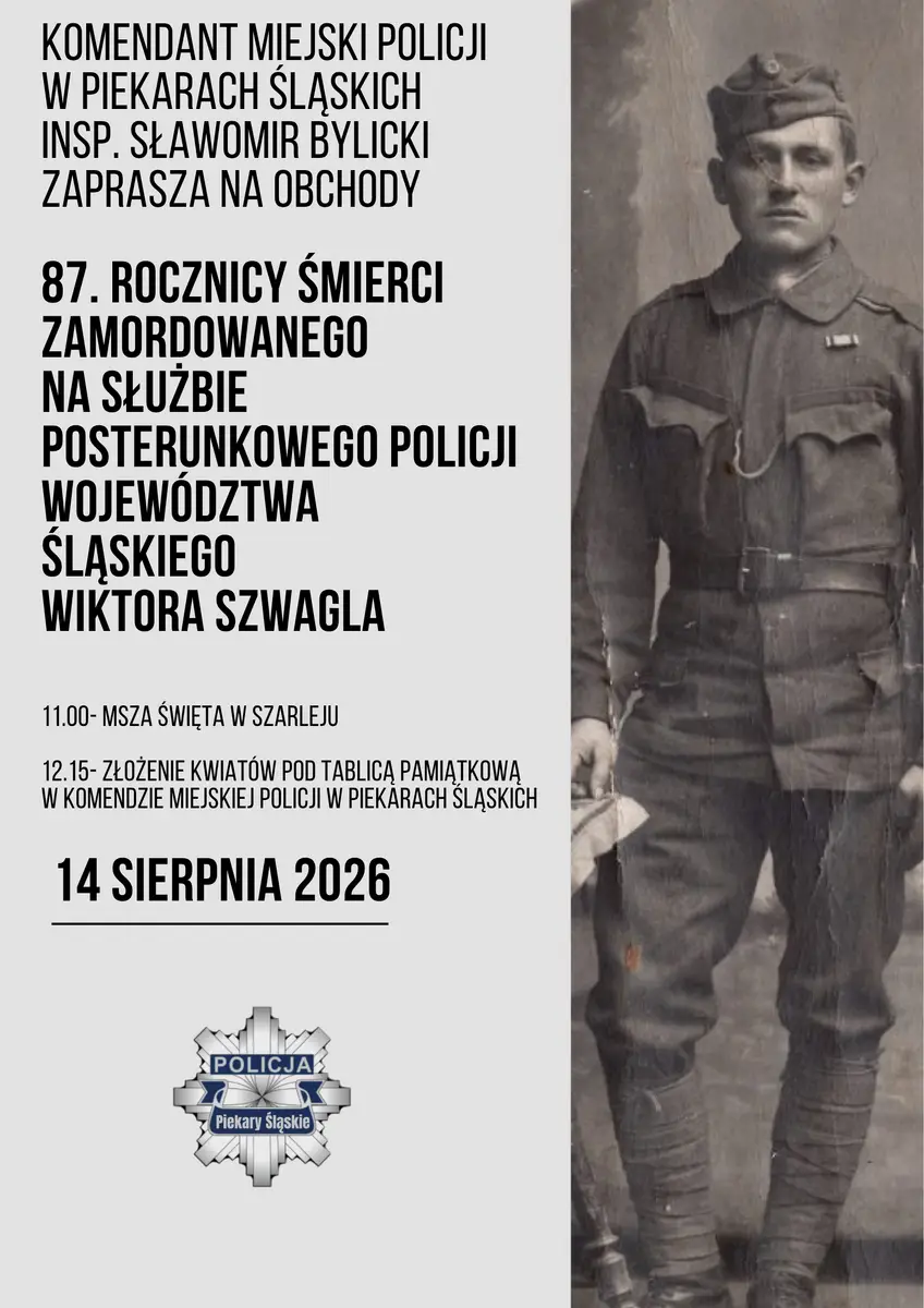 Obchody 87. rocznicy śmierci Wiktora Szwagla